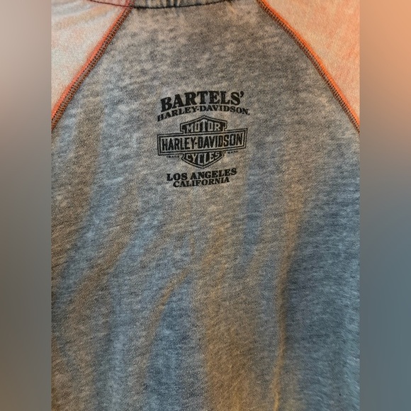 Harley Davidson women’s Bartels LA grey pink lightweight pullover hoodie large - Picture 3 of 13